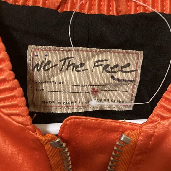We The Free Echo Bomber Jacket Orange Various Sizes - Picture 5 of 5
